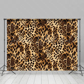 Cheetah Black Brown Skin Pattern Leopard Print Party Backdrop